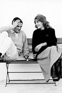 François Truffaut e Jeanne Moreau in una foto di scena